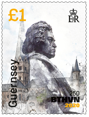 Guernsey to issue third commemorative stamp for Beethoven's 250th Anniversary
